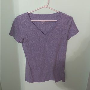 Purple v-neck t-shirt
